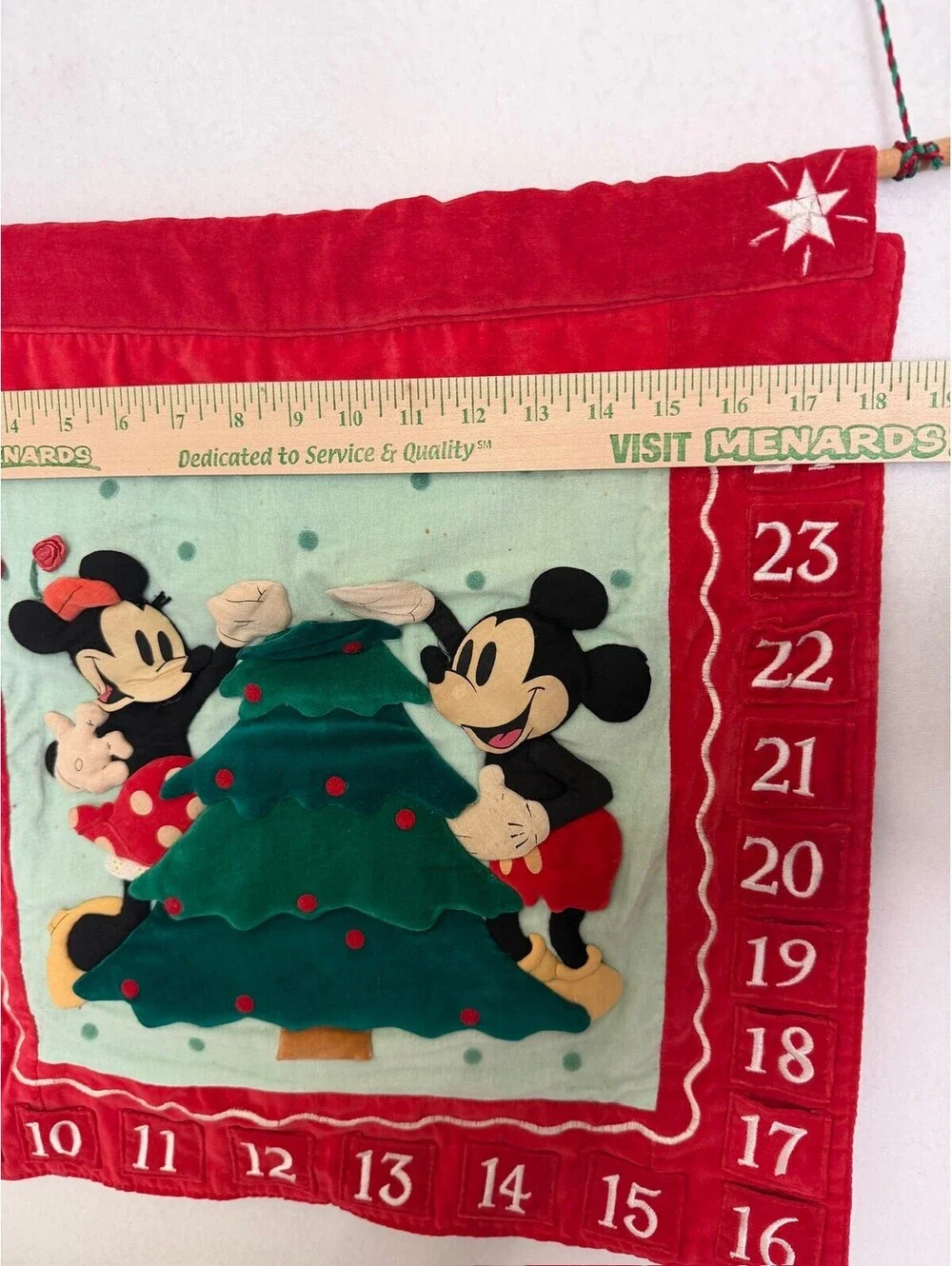 Vintage Disney Mickey & Minnie Mouse Christmas Advent Calendar S-18